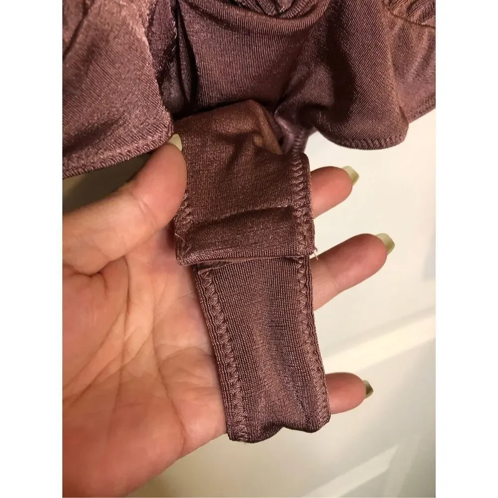 Intimately Free People Turnt Long Sleeve Plunging Bodysuit size XS